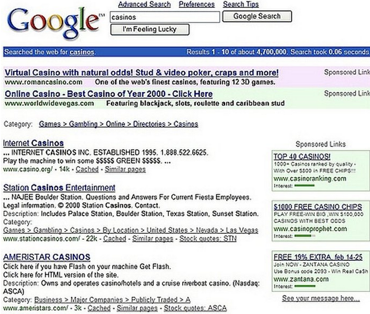 Google搜索 互聯網 80年代