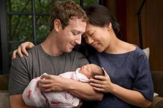 喜得千金的Facebook CEO馬克·扎克伯格