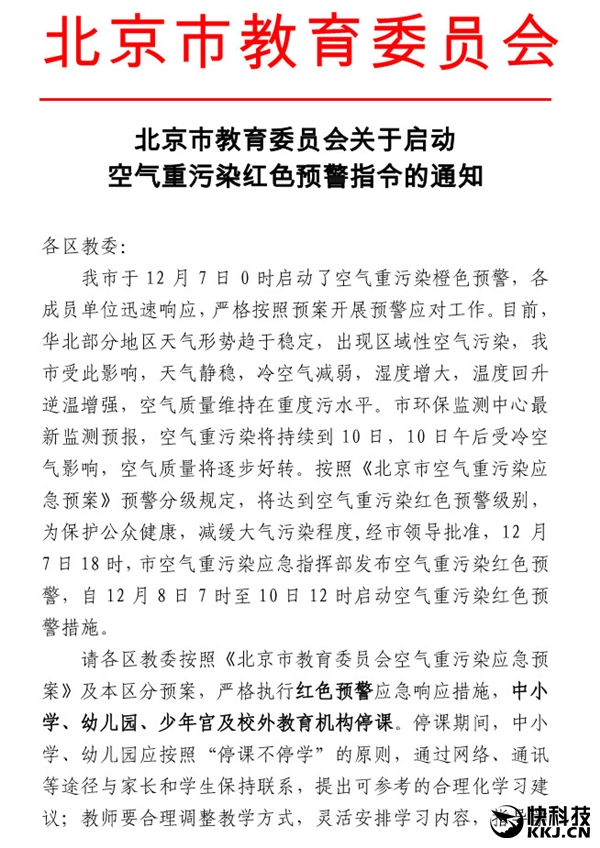 北京首次啟動霧霾紅色預警！汽車限行 中小學停課