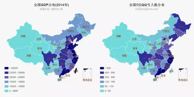 5位數(shù)QQ用戶對國家GDP影響