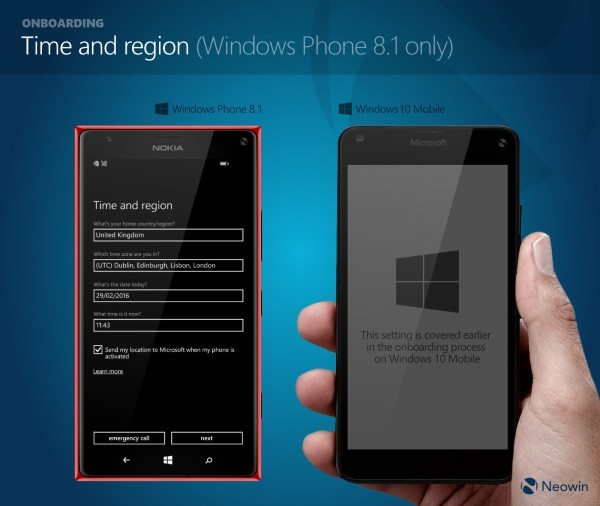 時(shí)間與地區(qū)（只有Windows Phone 8.1才有）