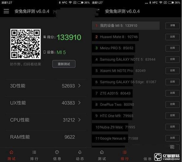 ZUK Z2和小米5哪個好 小米5與ZUK Z2區別對比