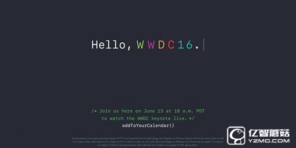 你好<a href=/pc/ios/ target=_blank class=infotextkey>iOS</a>10：蘋果放出WWDC2016官方直播時(shí)間