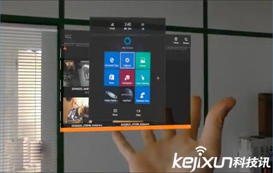 Win10眼鏡Hololens版VLC演示視頻：耍酷必備！
