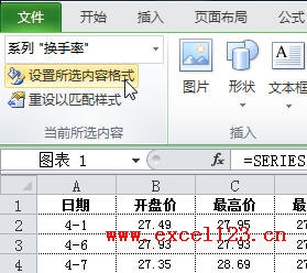 設置新系列格式