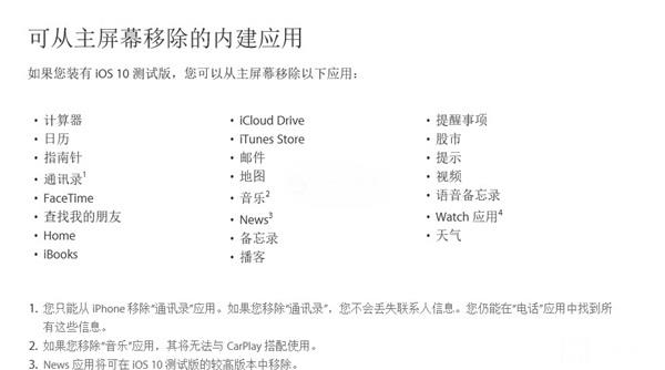 升級(jí)iOS 10之后：這23款iPhone內(nèi)置應(yīng)用都能刪除