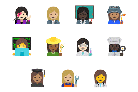 谷歌女性多樣化emoji表情獲統一碼協會批準