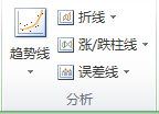 “布局”選項卡(圖表工具)上的“分析”組