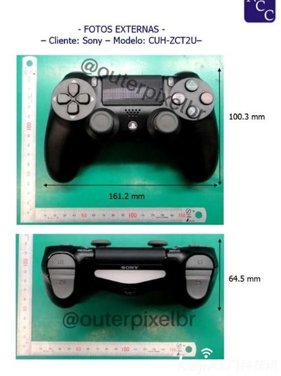 索尼PS4 Neo全新手柄曝光！ 尺寸稍有改變