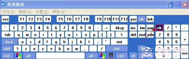 “NLK”字母數字切換鍵