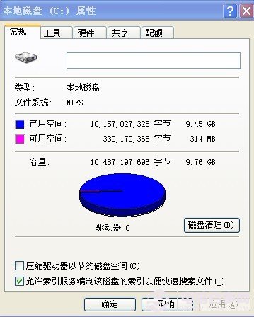 清理垃圾后C盤已經有一定空間空間了