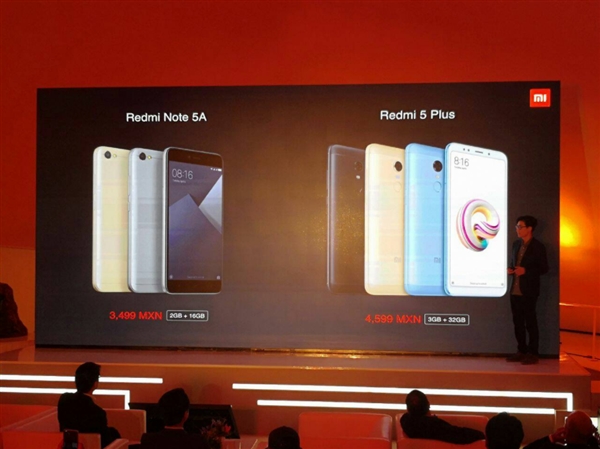 紅米5 Plus/紅米Note 5A墨西哥發布：1200元起售