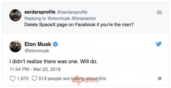 是男人你就刪！馬斯克真把SpaceX和特斯拉的FB頁面刪了