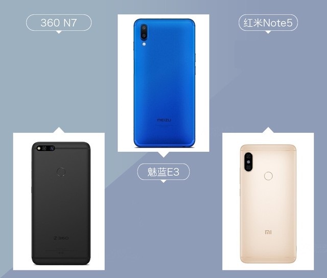 360N7、魅藍E3、紅米Note5對比評測 千元強機你選誰？