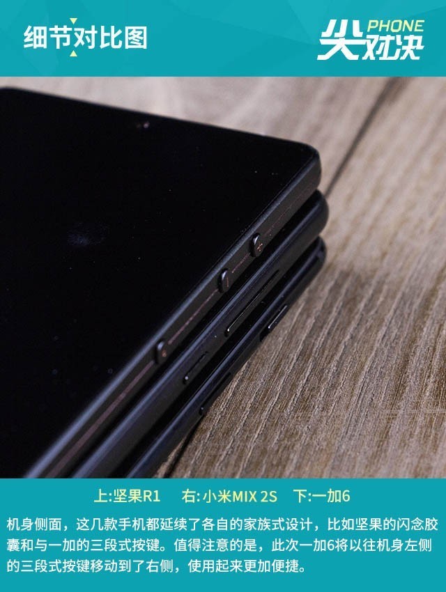 堅果R1、小米MIX2S、一加6對比評測 驍龍845旗艦怎么選？