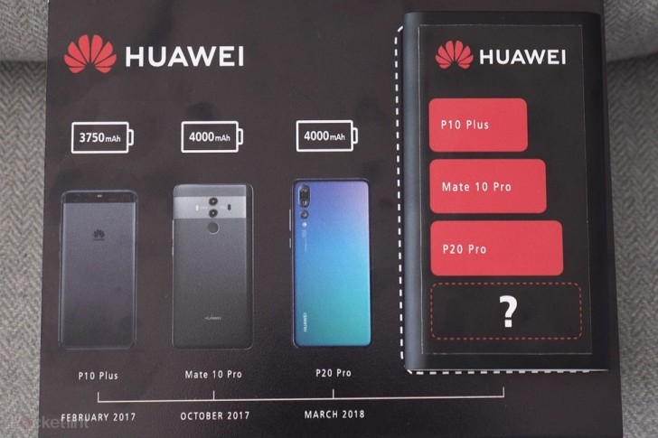 華為Mate 20手機宣傳材料曝光:電池比4000mAh更大