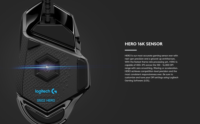羅技推出新款G502 HERO鼠標：傳感器更換、沒有減重