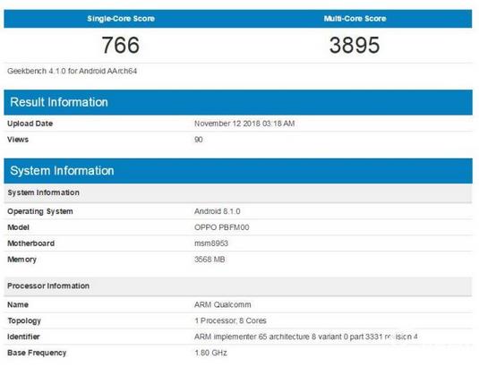 OPPO A7跑分有多少？OPPO A7(驍龍450)跑分性能測試