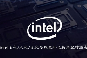 主板和CPU怎么搭配？Intel七代/八代/九代CPU和主板搭配對(duì)照表