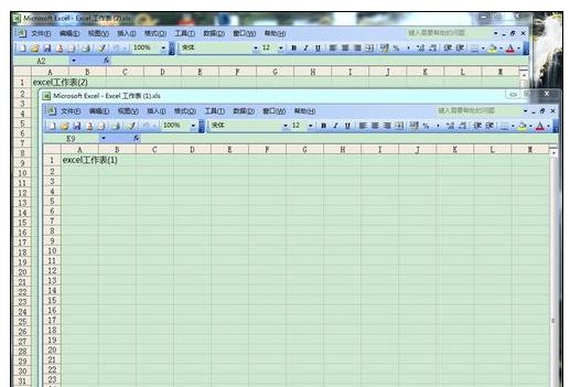 Excel2007中如何將兩個工作表分開窗口顯示？