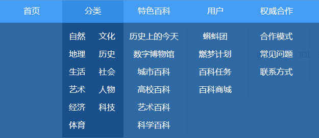 html 仿百度百科導(dǎo)航下拉菜單功能實例代碼介紹