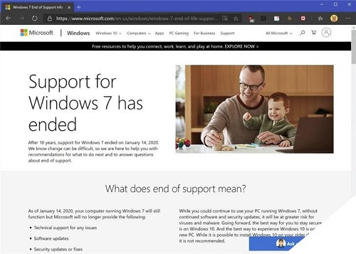 新的Edge瀏覽器將于明年停止支持Win7系統 已被微軟正式確認