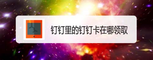 釘釘卡怎么領(lǐng)取? 釘釘卡申請(qǐng)的圖文教程